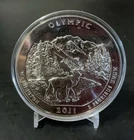 2011 Olympic ,WA ATB 5 oz .999 Fine Silver Coin in Capsule