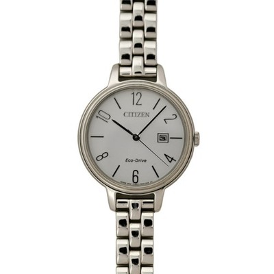 Citizen Chandler 31mm Stainless Steel Date Silver Dial Ladies Watch EW2440-53A