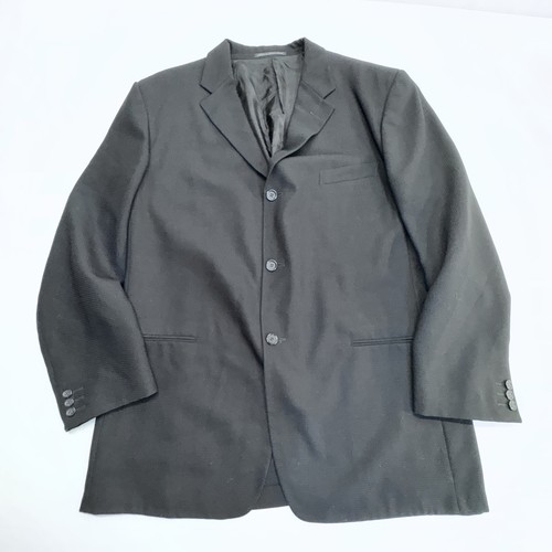 VTG 80s-90s Ermenegildo Zegna Soft Black Wool 3 Button Blazer 48R NWOT UnWorn - Picture 2 of 19