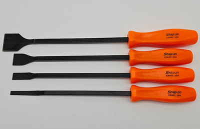 Snap-On 4 Piece Orange Hard Handle Rigid Carbon/Scraper Set Like New