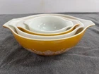 Vintage Pyrex Gold Cinderella Butterfly 4 Mixing Bowls