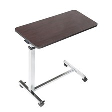 Drive Medical 13003 Non Tilt Top Overbed Table with Wheels, Chrome