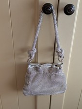 Public Desire Silver diamante small handbag with magnetic closure 