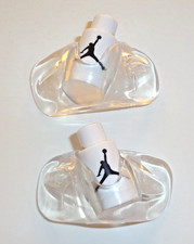 NIKE AIR JORDAN RETRO V 5 SHOE LACE LOCKS JUMPMAN LOGO CLEAR HOLDER WHITE BLACK
