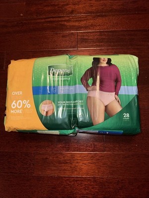 Depend Fresh Protec Women's Underwear. L/G Maximum 28 Count. Over 68% more. New.