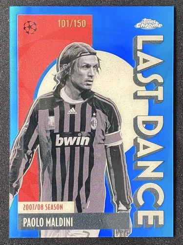 Paolo Maldini 2025-26 Topps Chrome UCC Last Dance Blue Refarctor /150 #LD-11