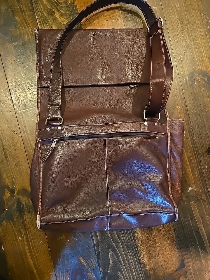 LATICO Hombres Cuero Marrón Bolso Mensajero Bolso Laptop Escuela Negocios Colegio Foto 4 de 4