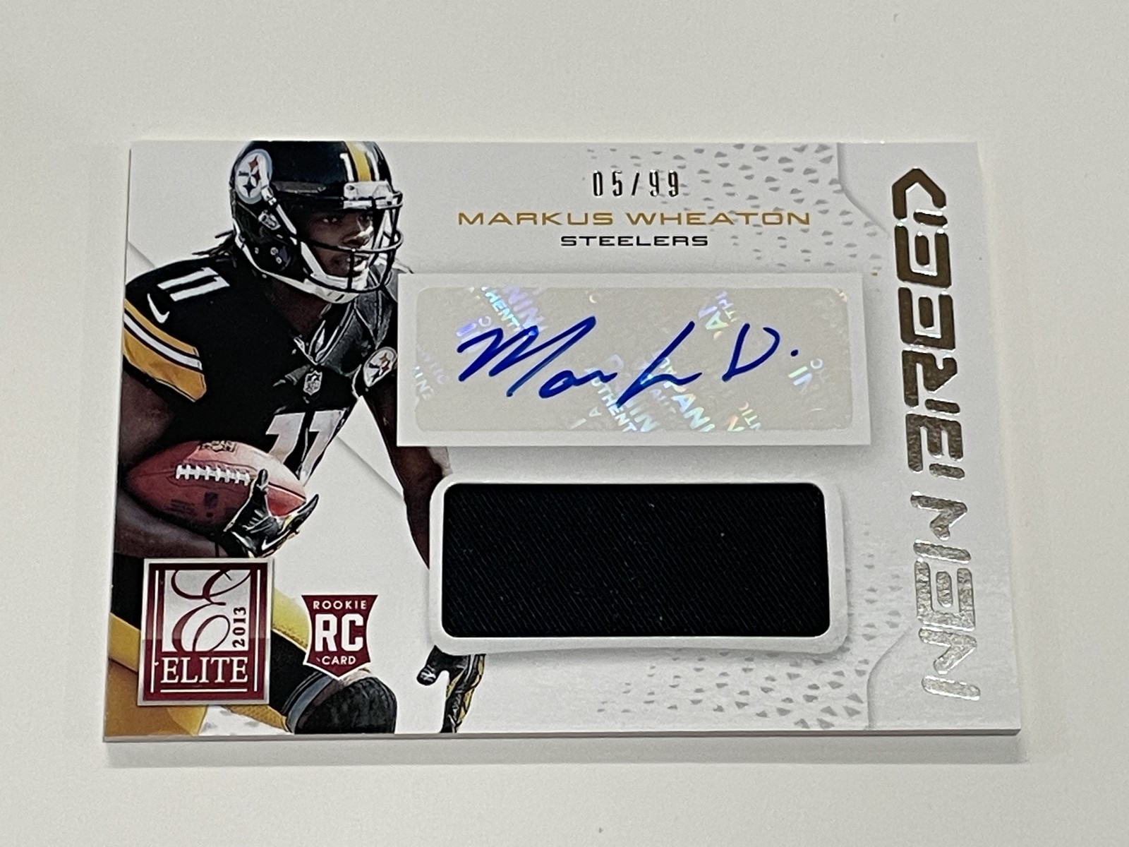 2013 Elite Football New Breed Prime Relic #/99 - Markus Wheaton RC - Steelers