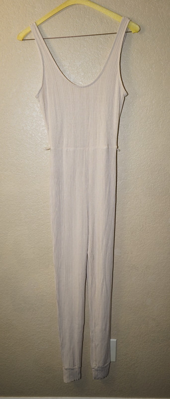 La Banga medium tan one piece romper jumber pants tank top