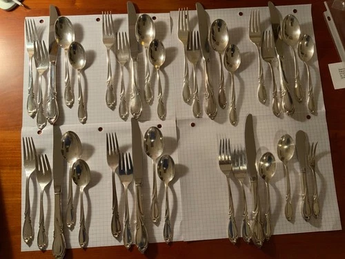 International Sterling Silver  Rhapsody Flatware Service For  6 , Plus extras