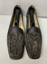 Stuart Weitzman Women’s Snakeskin Print Loafers Shoes Size 7.5