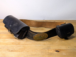 Reproduction Civil War CNG 1st Conn. Cavalry Belt, Cartridge & Cap Box RARE