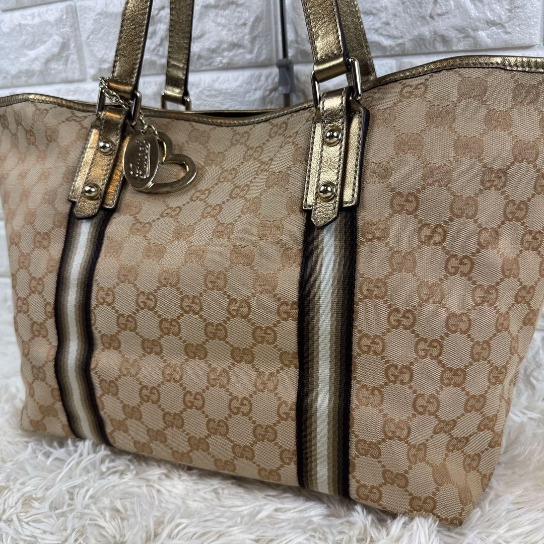 GUCCI GG Canvas Beige Tote Bag Authentic G0706809