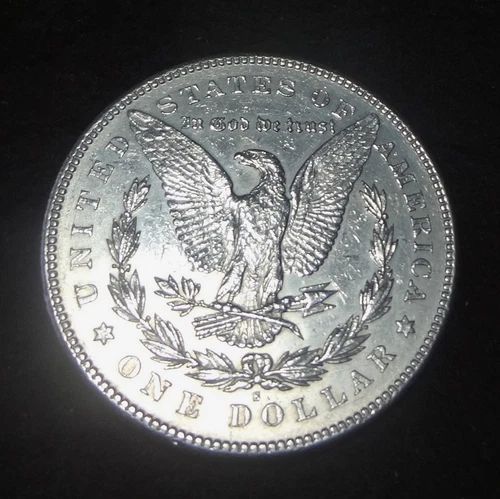 1879-S Morgan Silver Dollar - AU+ details REV'78 from the San Francisco mint