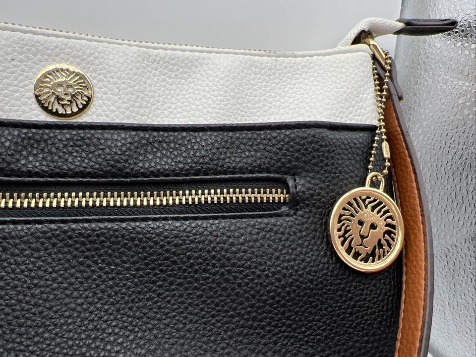 Bolso Bandolera Anne Klein - Vanity II - Cuero Sintético Negro/Blanco Foto 3 de 4