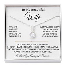 To My Wife Necklace, Christmas Gifts For Women, Anniversary Gift For Wife