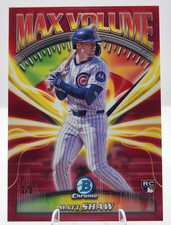 2025 Bowman Chrome MATT SHAW Max Volume RED 2/5 Rookie Chicago Cubs