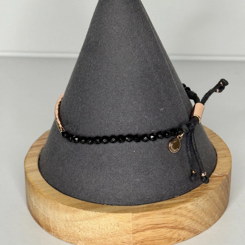 Gorjana питания браслет золотой слиток для прочности маленький черный бисер регулируемый - Изображение 2 из 4