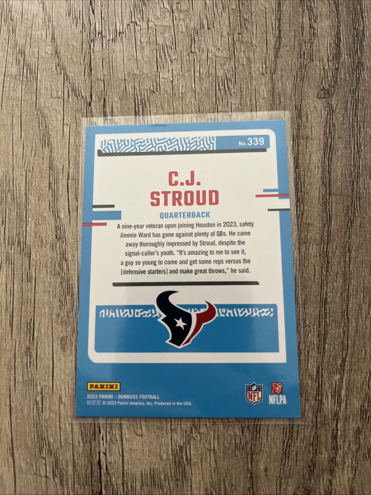 2023 Panini Donruss Rated Rookie C.J. Stroud #339 (RC) view 2