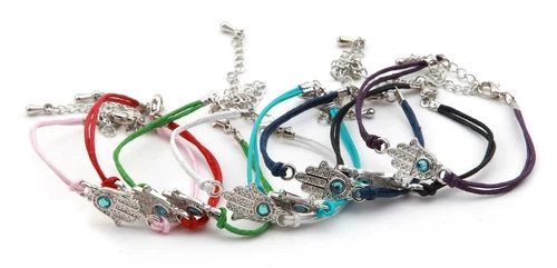 Hamsa Fatima Evil Eye STRING Armband Kabbala Glücksbringer Mystic Schmuck
