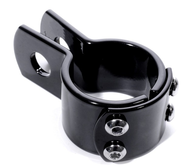 Befestigungsklemme 38Mm Schwarz Halterung 1½ SturzbüGel FußRasten Japaner Harley-image