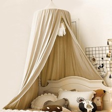 Bed Canopy for Girls Boys Bedroom Decor, Round Dome Mosquito Net for Baby Cri...
