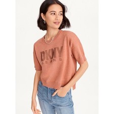 DKNY Animal  Glitter  Logo  Sweater  In  Rose