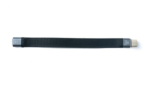 System-S USB 3.1 Gen 2 Cable 10 Cm Type C Plug To Socket Flat Cable 10 Gbit/S - 第 1/4 張圖片