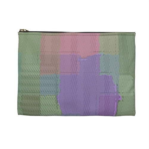 Lavender Sage Accessory Pouch Flat Zipper Makeup Bag Wedding Gift - Picture 7 of 9