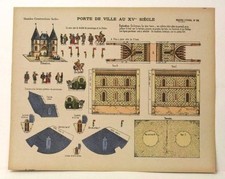 Imagerie D  Epinal No 28 Porte de Ville City Gate paper model toy construction