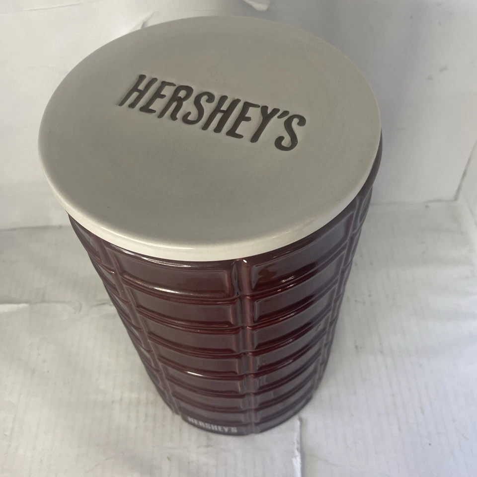 Fitz & Floyd Hershey’s Pip Collection bote de cerámica tarro de galletas chocolate 9,5” Foto 2 de 4