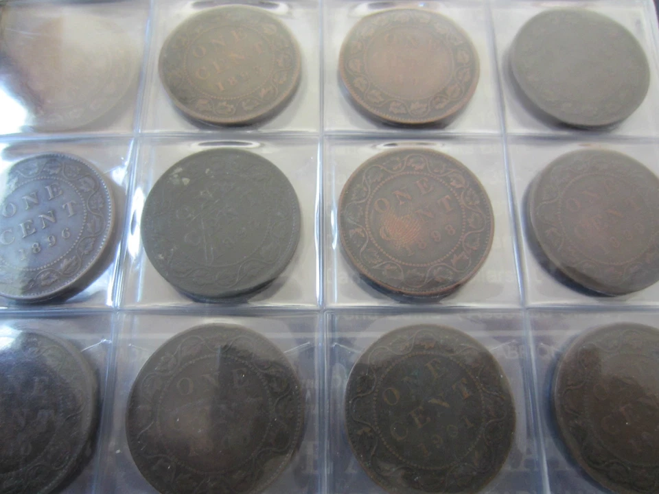 Set of Canada Large Cents Coin - UNI-Safe Folder. (1859 - 1920) RJ - Image 3 of 4
