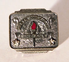 Vtg. North American Indians Sterling Silver Pin