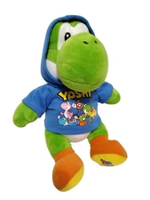 Super Mario Bros YOSHI Build A Bear BABW Stuffed Plush Toy + Hoodie EXCELLENT!