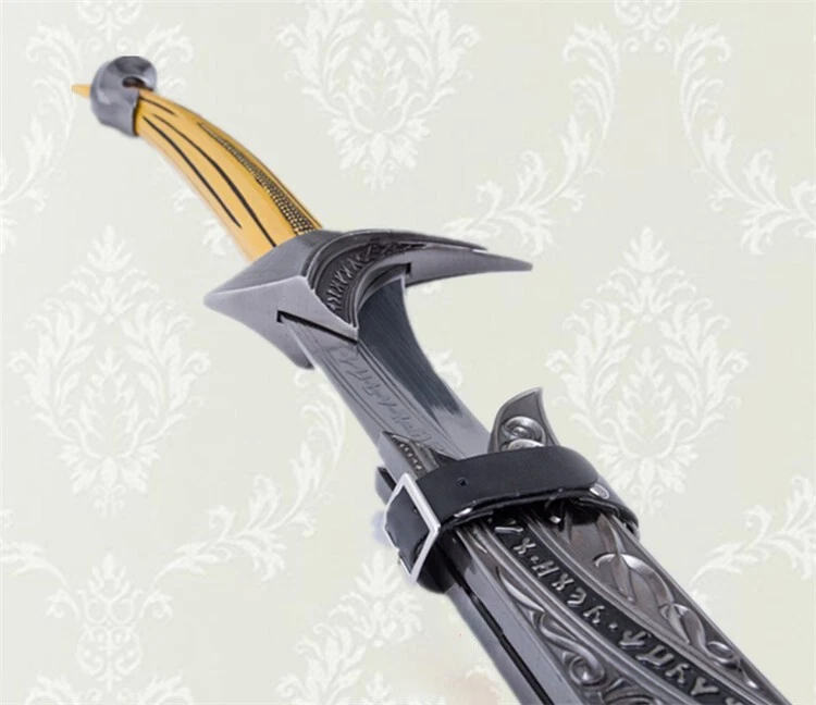 S3330 PELÍCULA ORCRISTO ESPADA DE THORIN ESCUDO ROBLE CON PLACA Y VAINA NEGRA 40" Foto 2 de 4