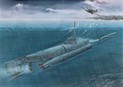 MPM 100-SN72006 - 1/72 Kleinkampfbände Biber''German Midget Submarine'' - Neu