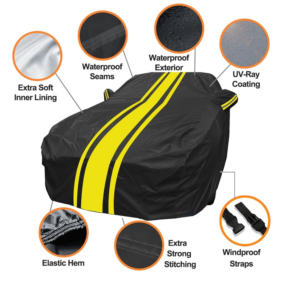 FUNDA COCHE INTERIOR EXTERIOR CHEVY CAMARO AJUSTE PERSONALIZADO Impermeable a la intemperie Foto 2 de 4