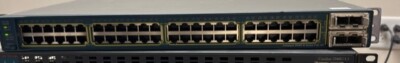 Cisco WS-C3560E-48PD-S Catalyst 48-Port Gigabit Ethernet Switch W/ 2 CVR-X2-SFP