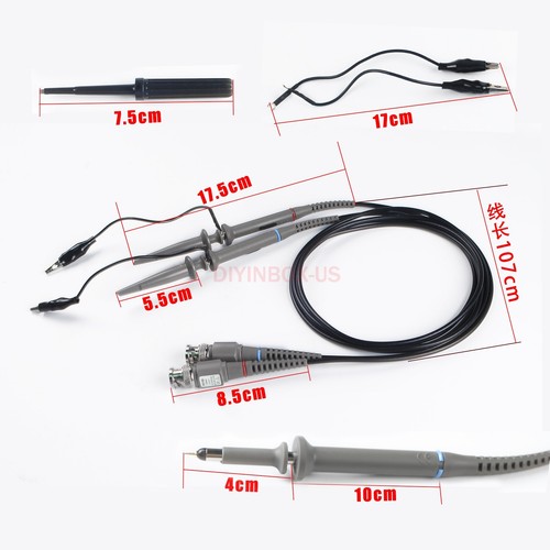 4x 100MHz Oscilloscope Scope analyzer Clip Probe test leads kit for HP Tektronix - Afbeelding 9 van 24