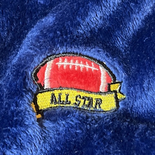 Komar Kids BLUE ROBE Football Basketball Soccer STAR Fleece Hooded TIE BELT 7/8 - Picture 5 of 16