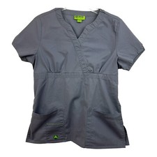 Crocs Size S Scrub Top With Pockets Gray Medical Nurse