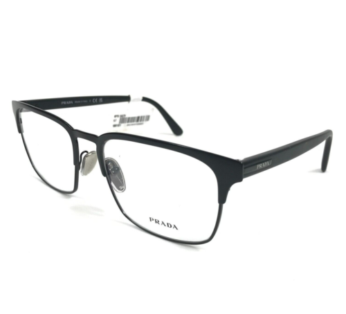 Prada Eyeglasses Frames VPR58Z 1BO-1O1 Matte Black Square Full Rim 57-19-145 - Picture 5 of 14
