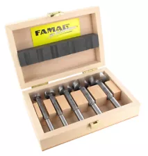 Famag 1630.607 Classic Super-Forstnerbohrer-Satz IN Wooden Box, 7-teilig