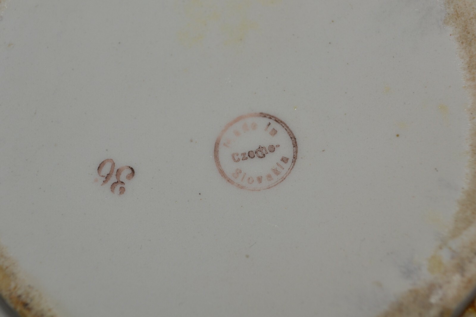 Vintage Czech Ceramic BABY Childs Dinner Bowl Plate Made slovakia great Graphics