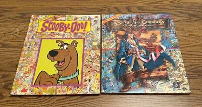 Lot of 2 Look & Find Books: Scooby Doo 1999 & Pirates Of The Carribean 2007