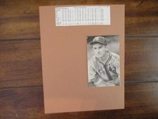 GEORGE McQUINN(Died-1978)Signed 3 X 5 Black/White Photo w/8 x 11 Display w/Stats