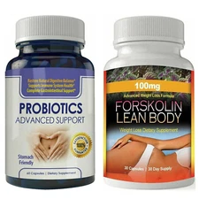 Probiotics Digestive Health Immune Supplement Forskolin Extract Weight Loss Caps