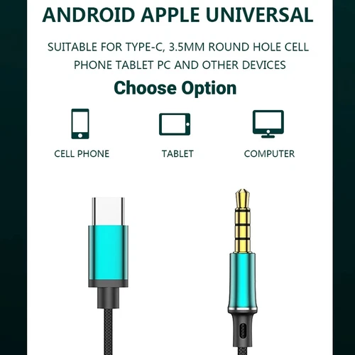 HIFI Bass Stereo Wired Earbuds Headset In-Ear Ohrhörer Kopfhörer Mikrofon 3,5 mm USB-C - Bild 8 von 21