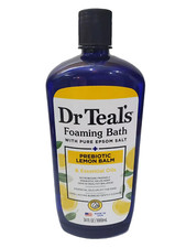 Dr. Teal's Foaming Bath with Pure Epsom Salt- Prebiotic Lemon Balm 34fl NEW