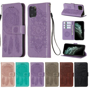 Dreamcatcher Pattern Flip Wallet Case Phone Cover for iPhone 11 12 Pro 8 7 Plus